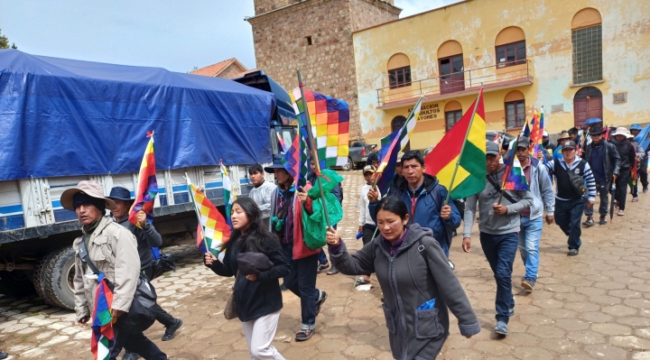 Marcha evista llega a Calamarca: Gobierno asegura que la justicia no se detendrá